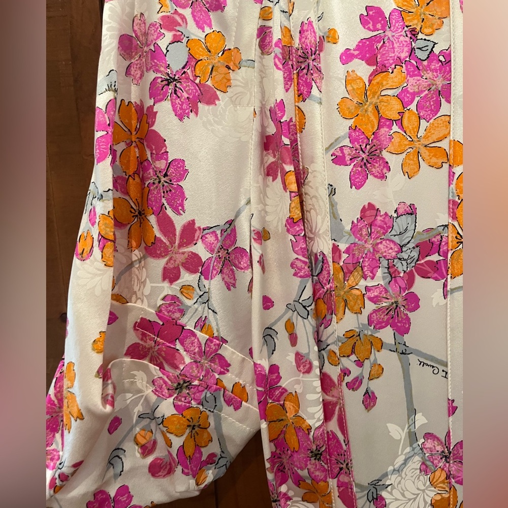 Roberto Cavalli Silk Floral Double Breasted Belted Blazer/top Size 40 IT - Picture 5 of 17